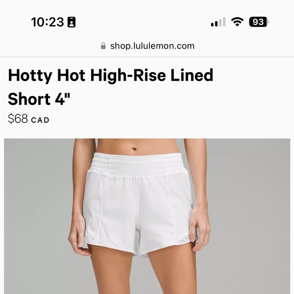 Lululemon Hotty Hot High Rise Short Size 6 - Picture 3 of 5